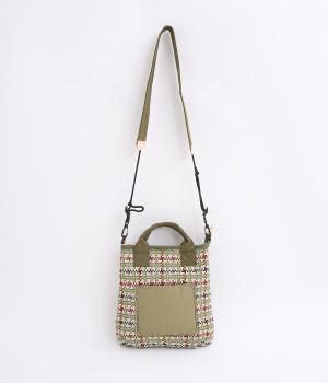 JAQUARD MIX BONDING 2way BAG/E7615(ベージュライトオリーブ-ONESIZE)