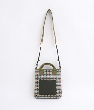 JAQUARD MIX BONDING 2way BAG/E7615(グレイカーキブラック-ONESIZE)