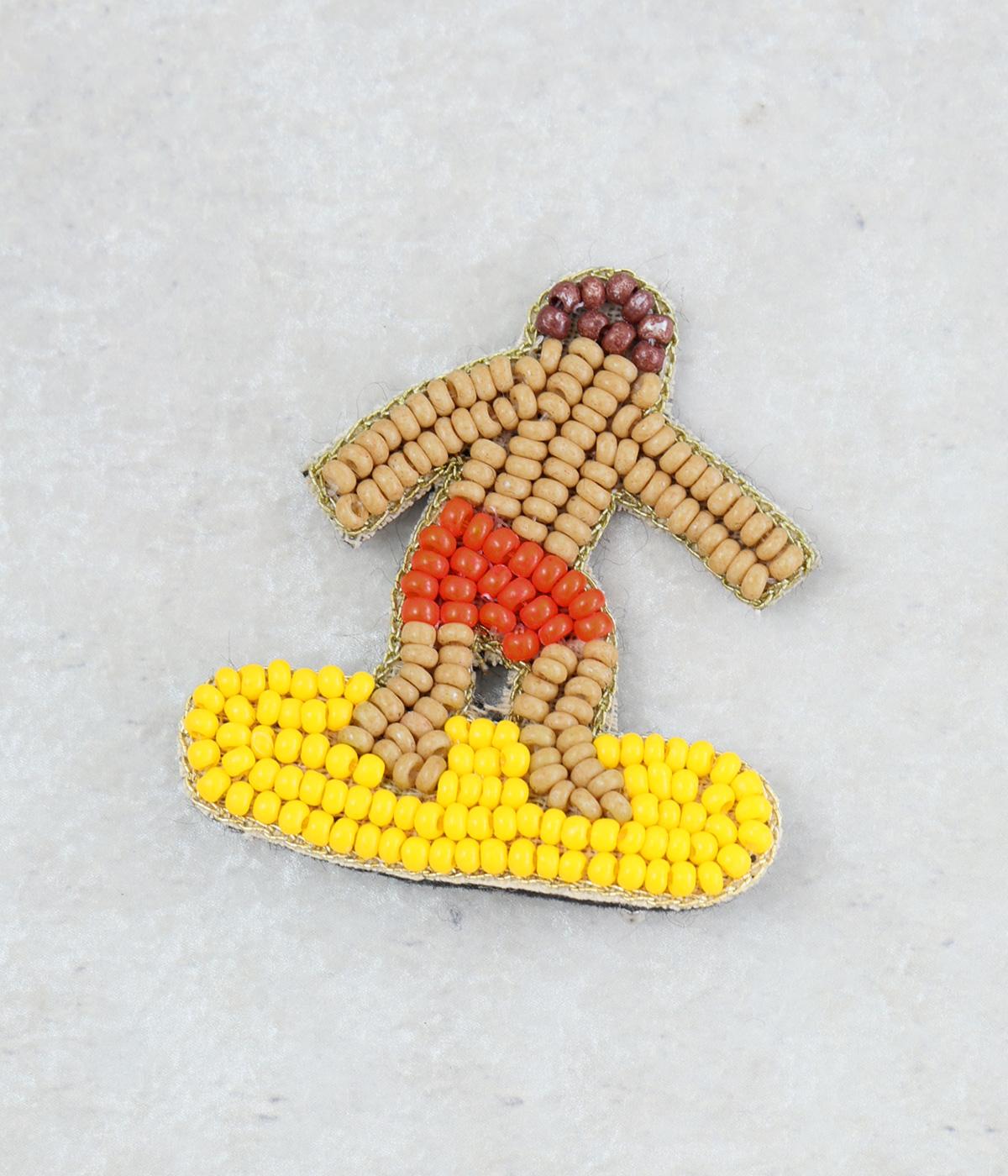 PLAYER BEADS BROOCH/E8128(サーフィン-F)