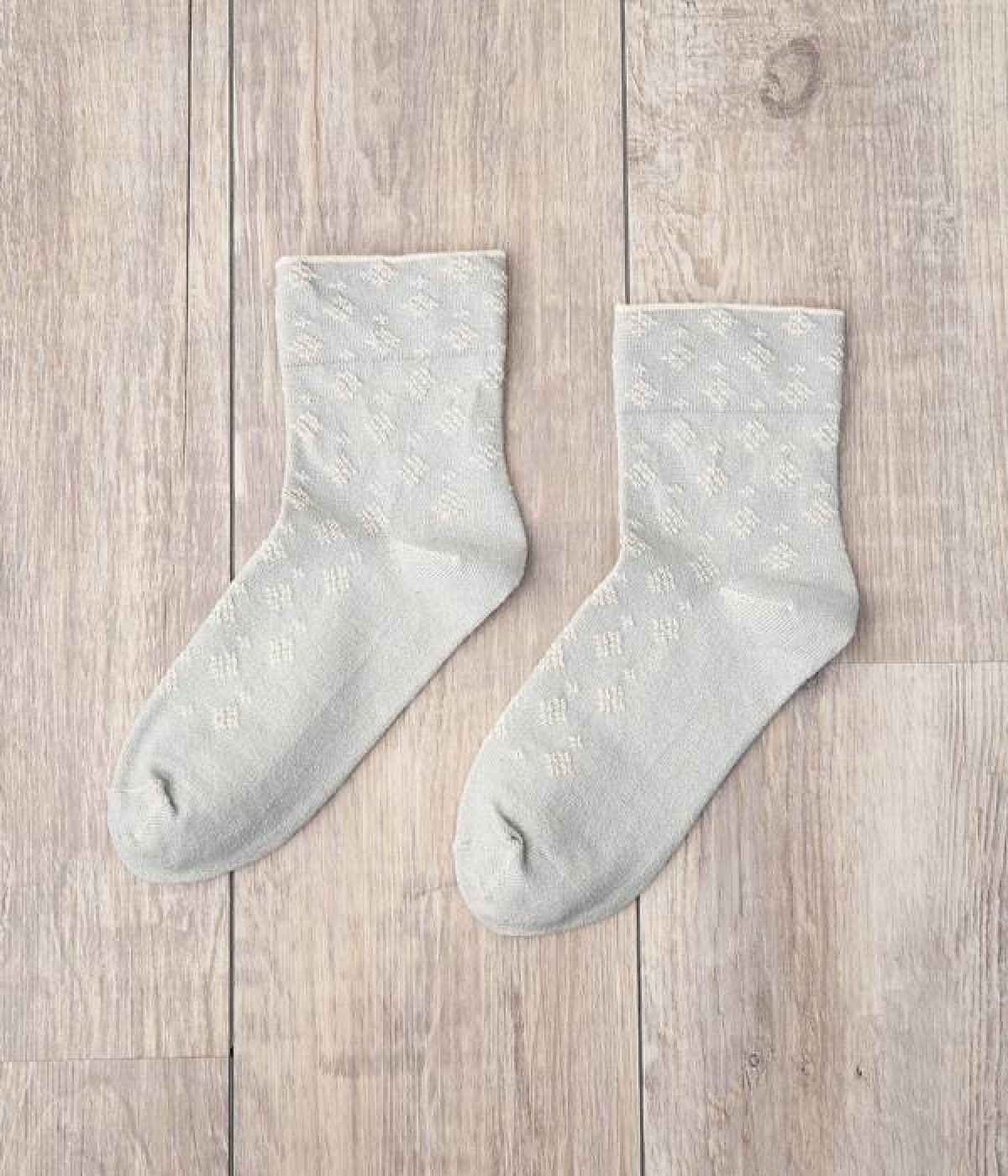 やさしいソックス　なずな(ライトグレー-ONESIZE)