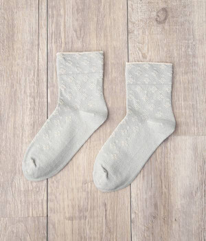 やさしいソックス　なずな(ライトグレー-ONESIZE)