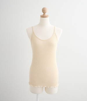 リブキャミソール(オフホワイト-ONESIZE)