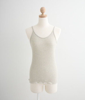 リブキャミソール(グレー-ONESIZE)