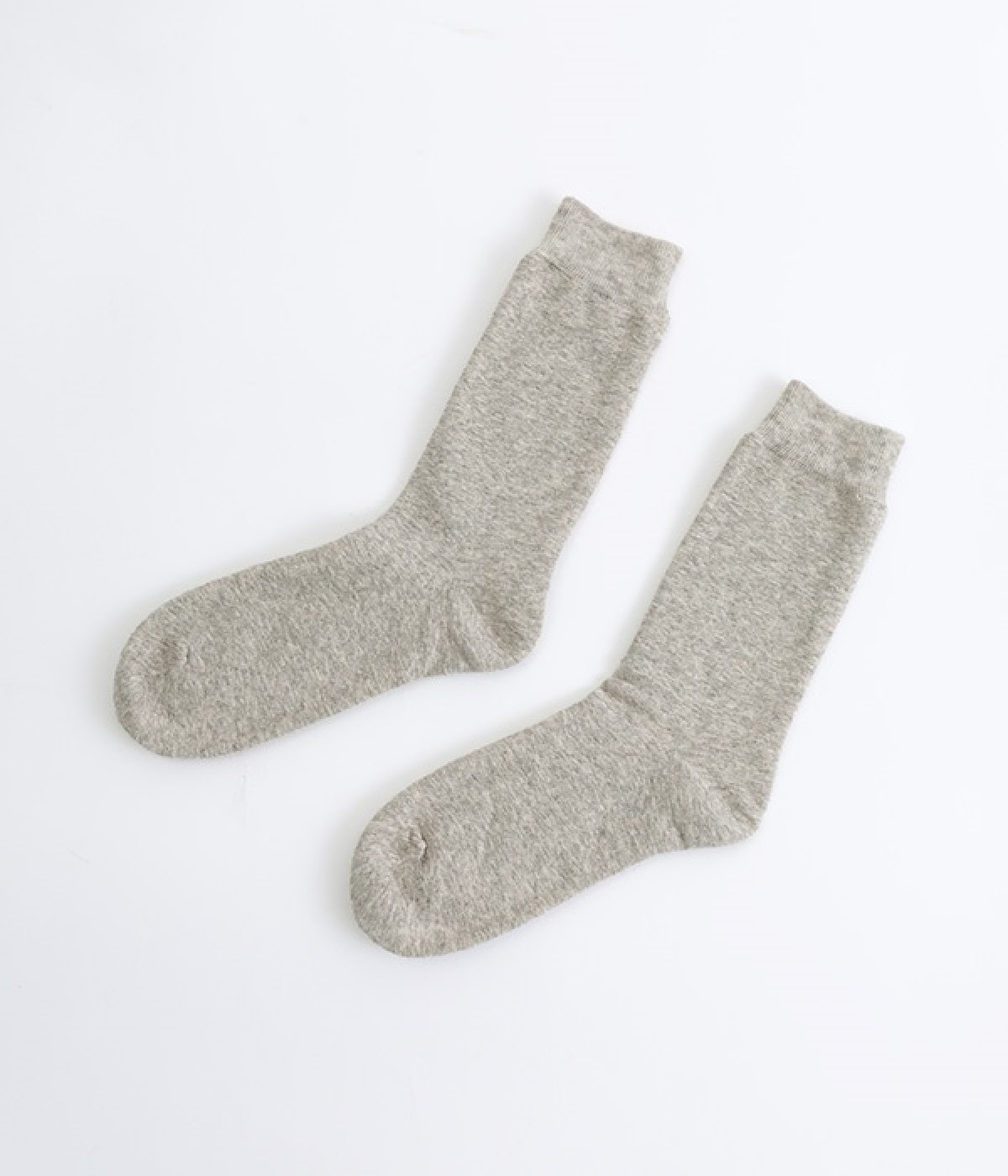 ヤクとオーガニックコットン　裏パイルソックス(グレー-ONESIZE)