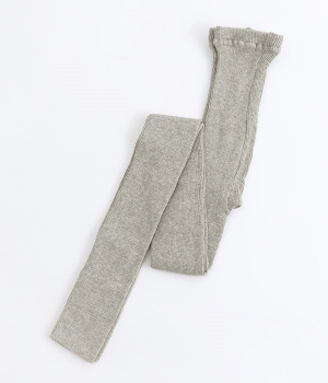 ヤクとオーガニックコットン　リブレギンス(グレー-ONESIZE)