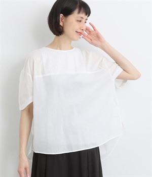 胸元ピンタックプルオーバー(ホワイト-ONESIZE)