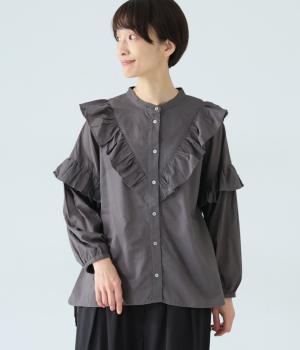 フリルワークブラウス