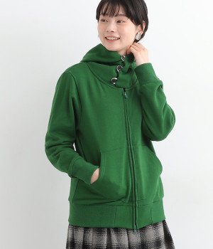 裏毛　ZIPパーカー(グリーン-ONESIZE)