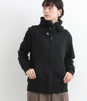 裏毛　ZIPパーカー(ブラック-ONESIZE)