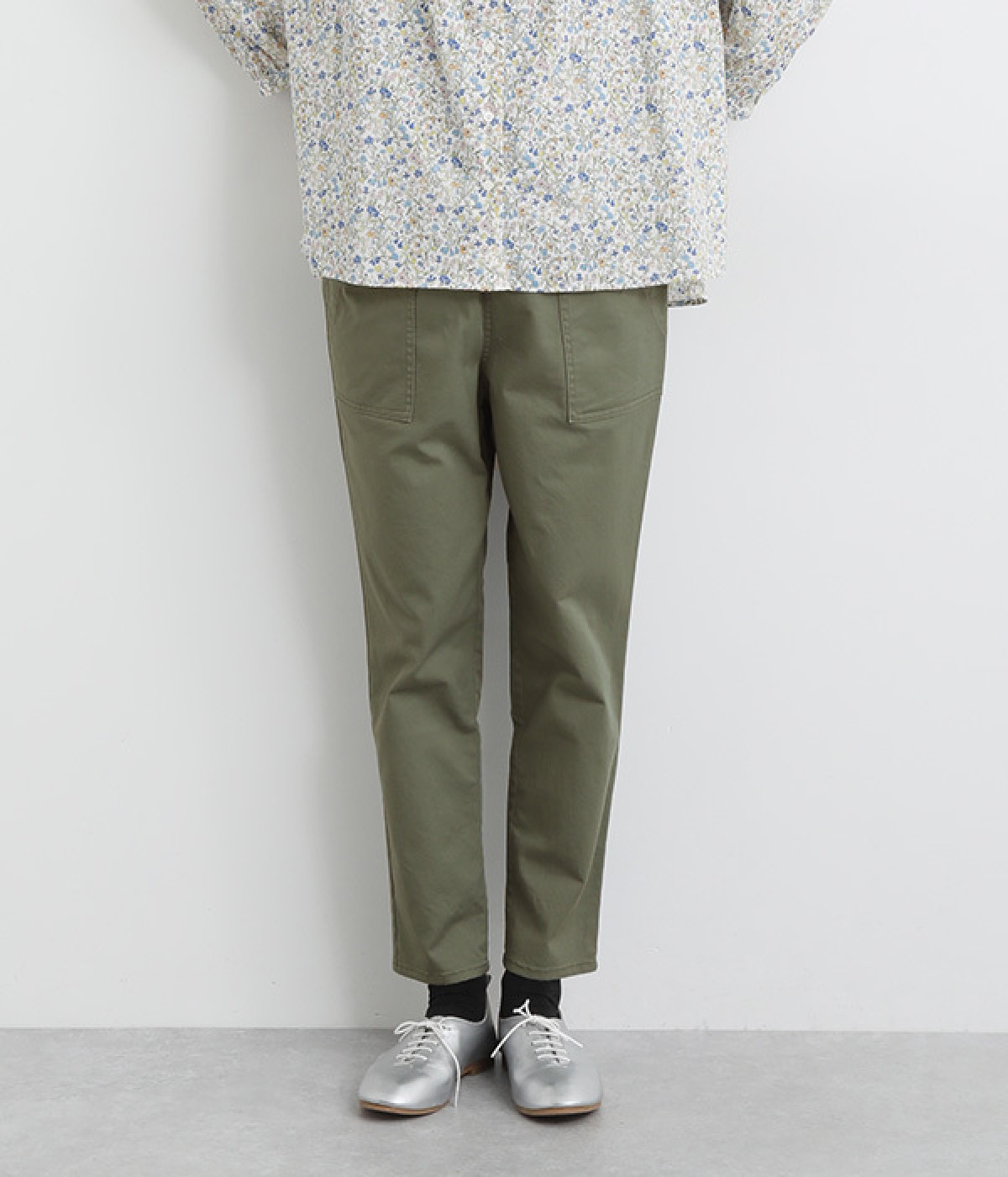 チノレギンスパンツ(カーキグリーン-34)
