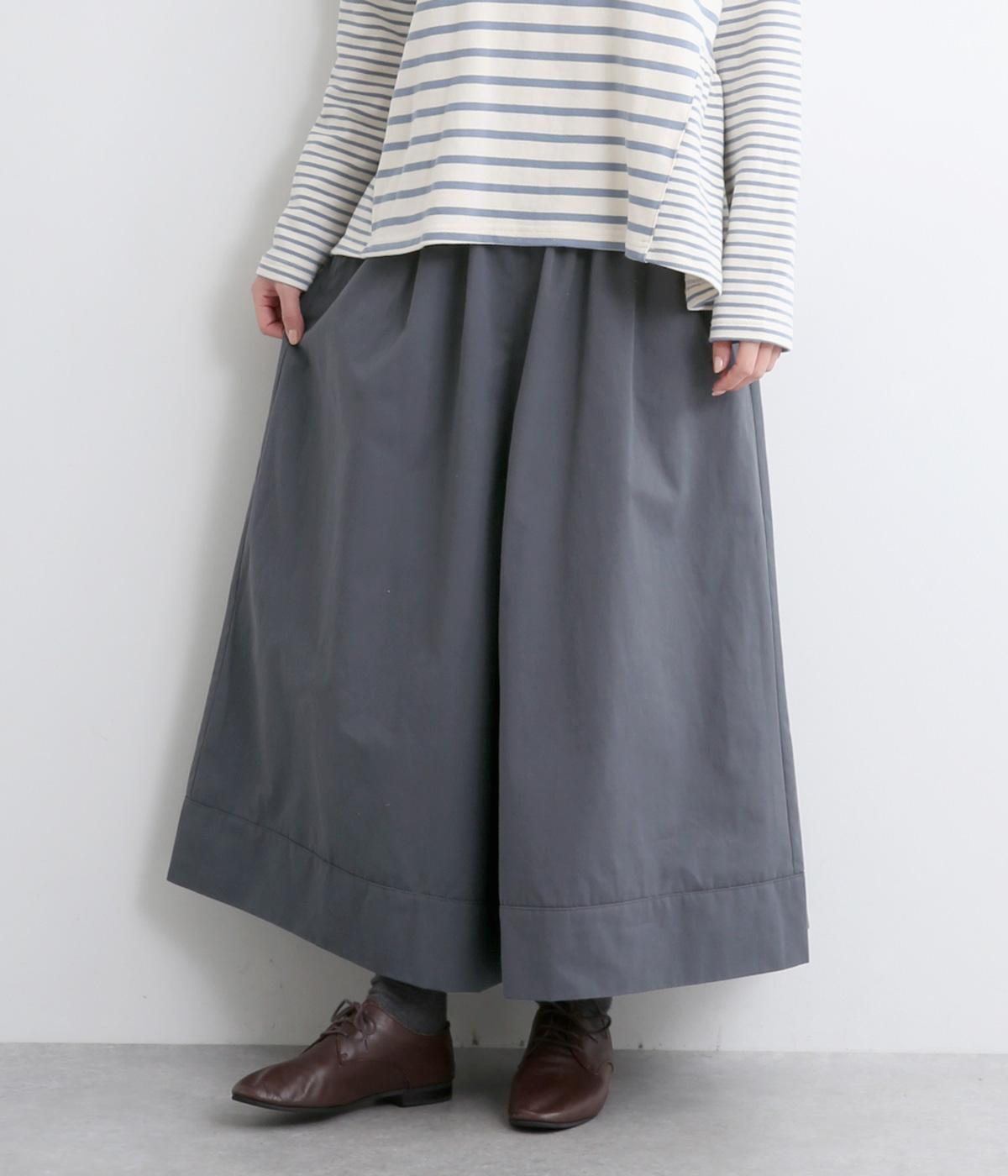 ツイルワッシャーキュロットパンツ(チャコールグレー-F)