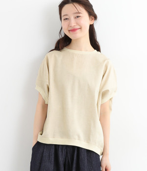 コットンリネンポプリンゆったりフレンチプルオーバー(ナチュラル-ONESIZE)