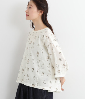 プリントドルマンプルオーバー(オフ-ONESIZE)