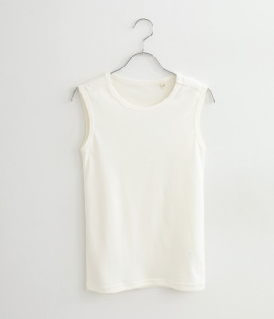 コットンスワイフライスノースリーブ(オフホワイト-ONESIZE)