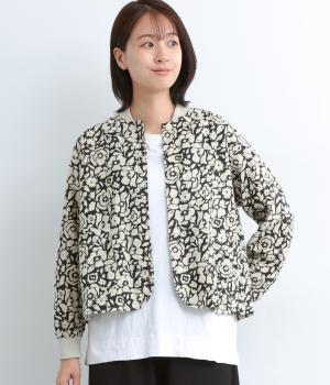 コットン洗い天日リブネックワークジャケット