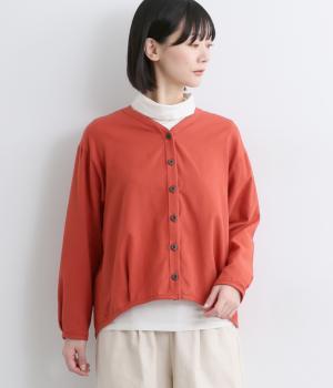 ビエラピーチ起毛タックカーディガン