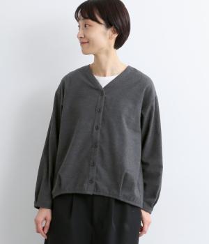 ビエラピーチ起毛タックカーディガン(チャコール-F)