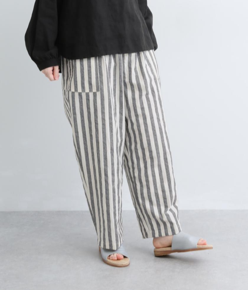 コットンシルクネップ　ギャザーパンツ