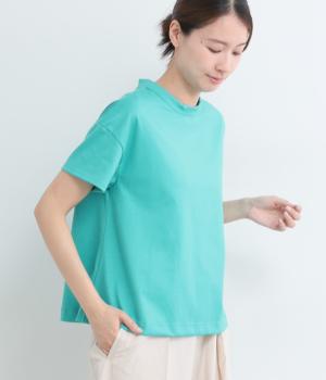 コットンスワイーマイ天竺フレアーTシャツ(ナイルグリーン-F)