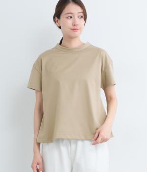 コットンスワイーマイ天竺フレアーTシャツ(アールグレー-F)