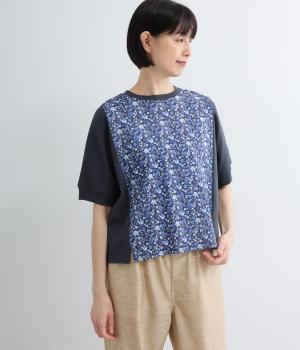 コットン天竺　リバティプリント切替プルオーバー