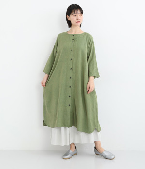 yawaraka インディゴ・ストーンウォッシュラフコート(カーキ-ONESIZE)