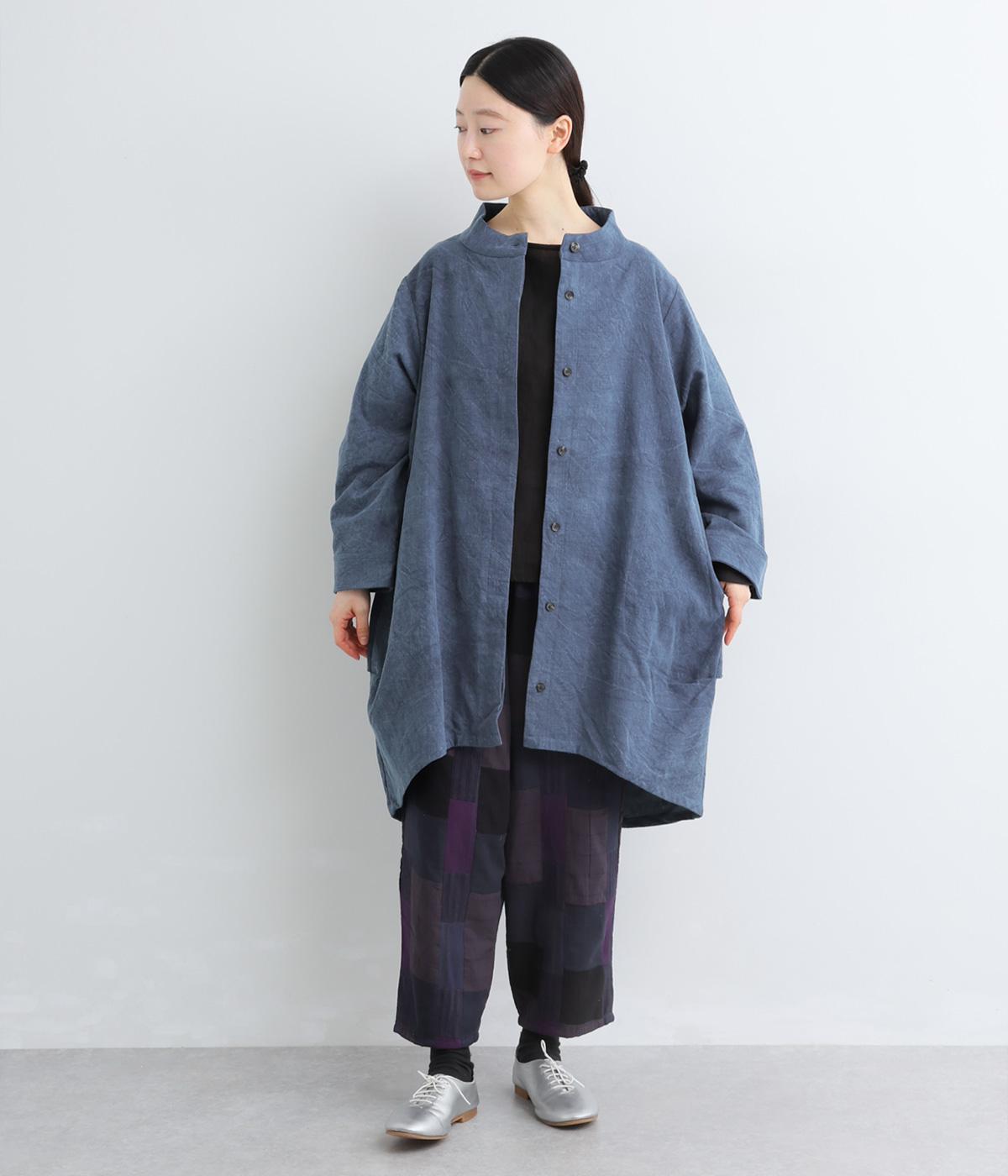 ゆらゆらスラブストーンウォッシュコート(インディゴ-F)