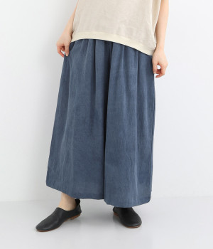 yawaraka インディゴ・ストーンウォッシュカバーオールワイドパンツ(インディゴ-ONESIZE)