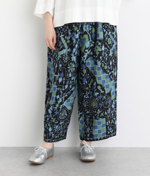 アンティークバティック・プリントラフパンツ(ブラック-ONESIZE)