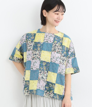 shikakuiパッチワークルーズブラウス(マルチ-ONESIZE)