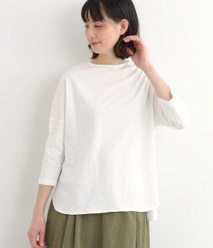 コットンスラブ天竺Tシャツ(ホワイト-ONESIZE)