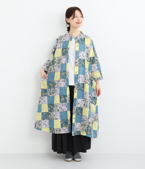shikakuiパッチワークシャツワンピース(マルチ-ONESIZE)