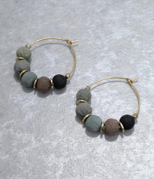 モノトーンラリーピアス(グレー-ONESIZE)