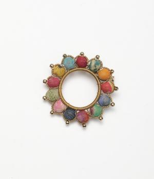 ラリーキルトサークルブローチ(ミックス-ONESIZE)