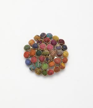 ラリーキルトブローチ丸(ミックス-ONESIZE)