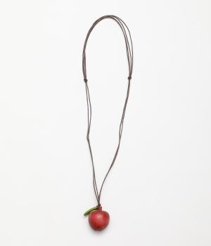 ウッドリンゴトップネックレス(レッド-ONESIZE)