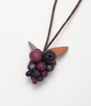 ウッドグレープネックレス(ワイン-ONESIZE)