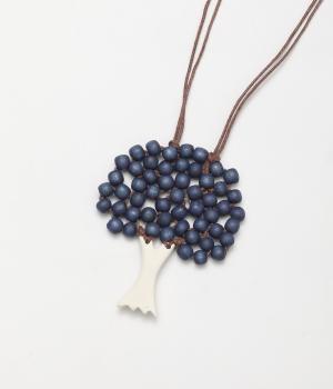 ツリーネックレス(ネイビー-ONESIZE)