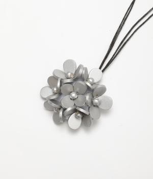 ハナブローチネックレス(シルバー-ONESIZE)