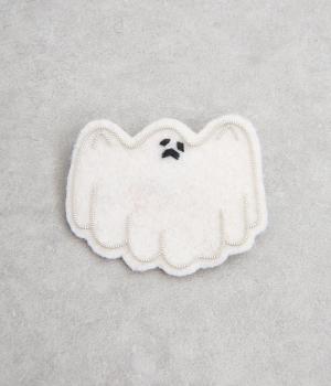 ザリ刺繍ブローチ(ゴースト-F)