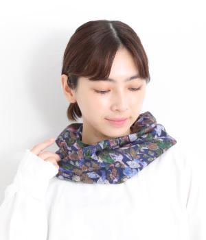 MIXドット柄スヌード(ネイビー-ONESIZE)