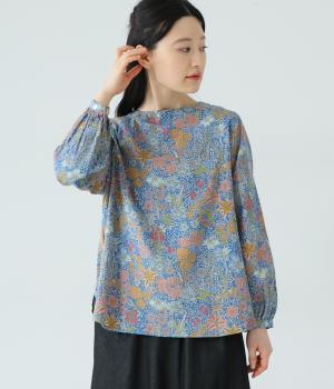 ガーデンプリントコットンコール2wayブラウス
