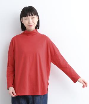 コットンスラブ天竺タートルTシャツ(レッド-ONESIZE)