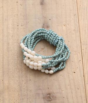 パールビーズエラスティックブレス