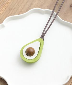 ウッド断面ネックレス