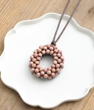 ウッドツブドーナツネックレス(パープル-F)