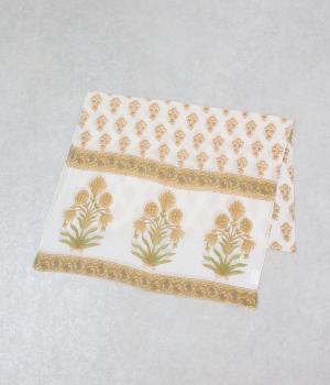 リーフ柄プリントショール(ベージュ-F)