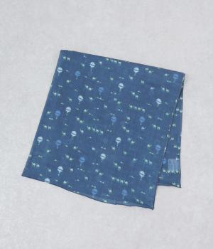 ラクダプリント柄スカーフ(ネイビー-F)