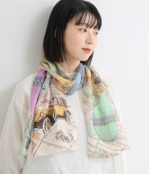 気球柄プリントショール(ミックス-F)