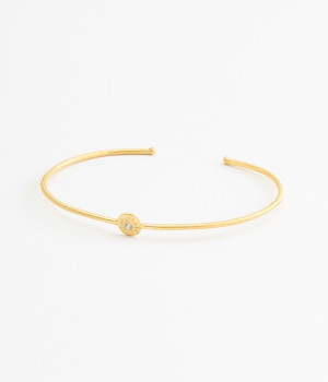 【ジャイプールジュエリー】バングル(ホワイトジルコン-ONESIZE)